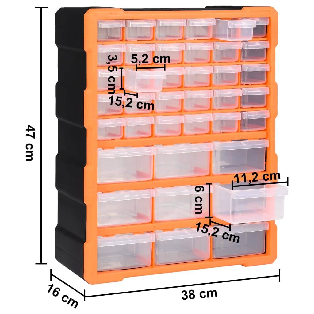 Helloshop26 - Organisateur multi-tiroirs avec 39 tiroirs 47 cm - Imagen 6