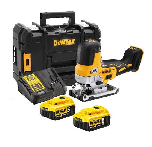 Dewalt - Scie sauteuse 18V + 2 batteries 5 Ah + chargeur + coffret Tstak - DEWALT - DCS335P2-QW - Imagen 1