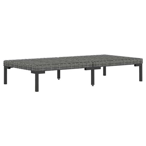 ComfortXL - Salon de jardin 3 pièces Résine tressée Demi-Ronde avec Table basse pour Jardin Gris Foncé – ComfortXL Outdoor Living - Image 4