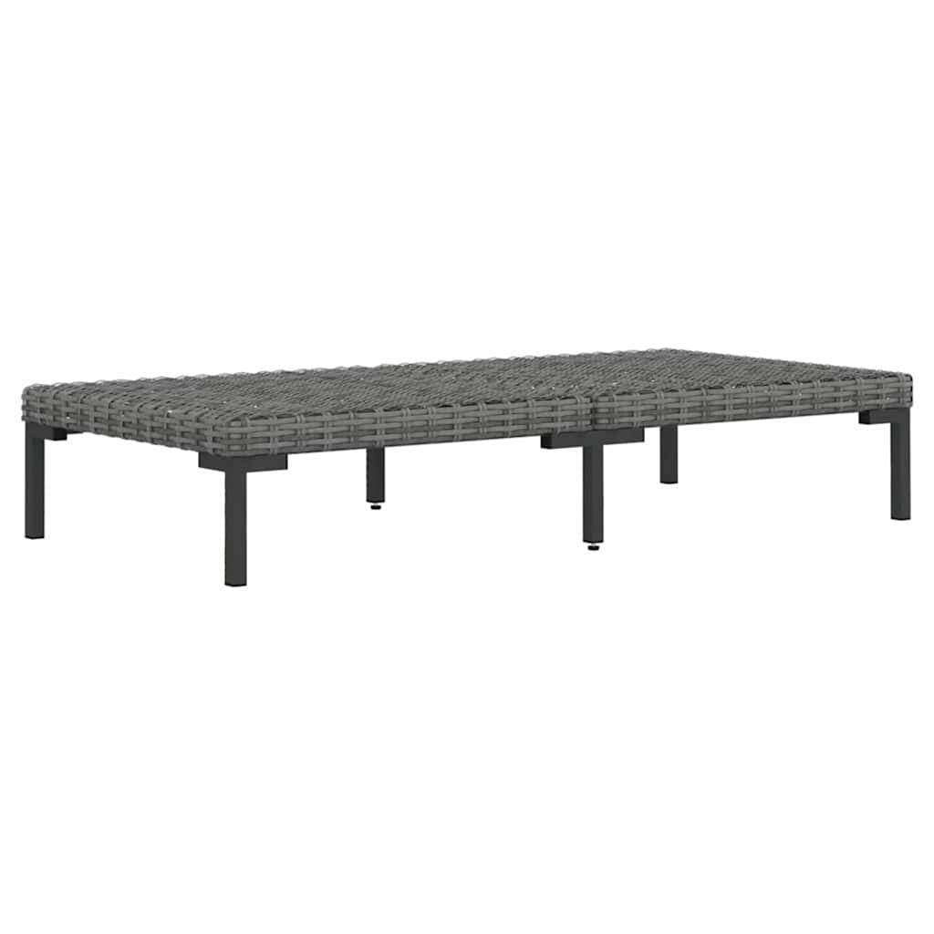 ComfortXL - Salon de jardin 3 pièces Résine tressée Demi-Ronde avec Table basse pour Jardin Gris Foncé – ComfortXL Outdoor Living - Image 4
