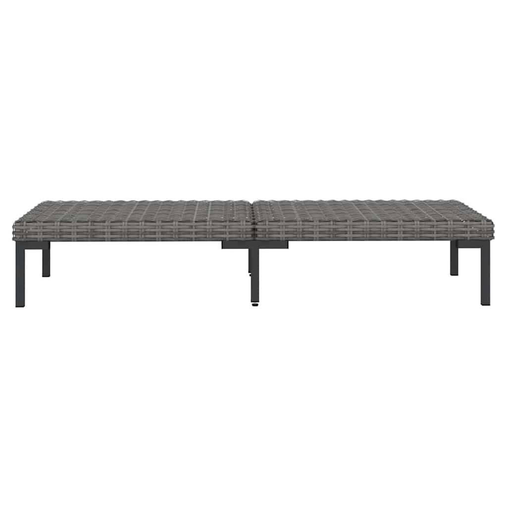 ComfortXL - Salon de jardin 3 pièces Résine tressée Demi-Ronde avec Table basse pour Jardin Gris Foncé – ComfortXL Outdoor Living - Image 5