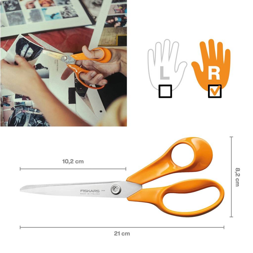 Fiskars - Ciseaux universels - Classic 21 cm pour droitier - coupe précise multi-usages - Image 3
