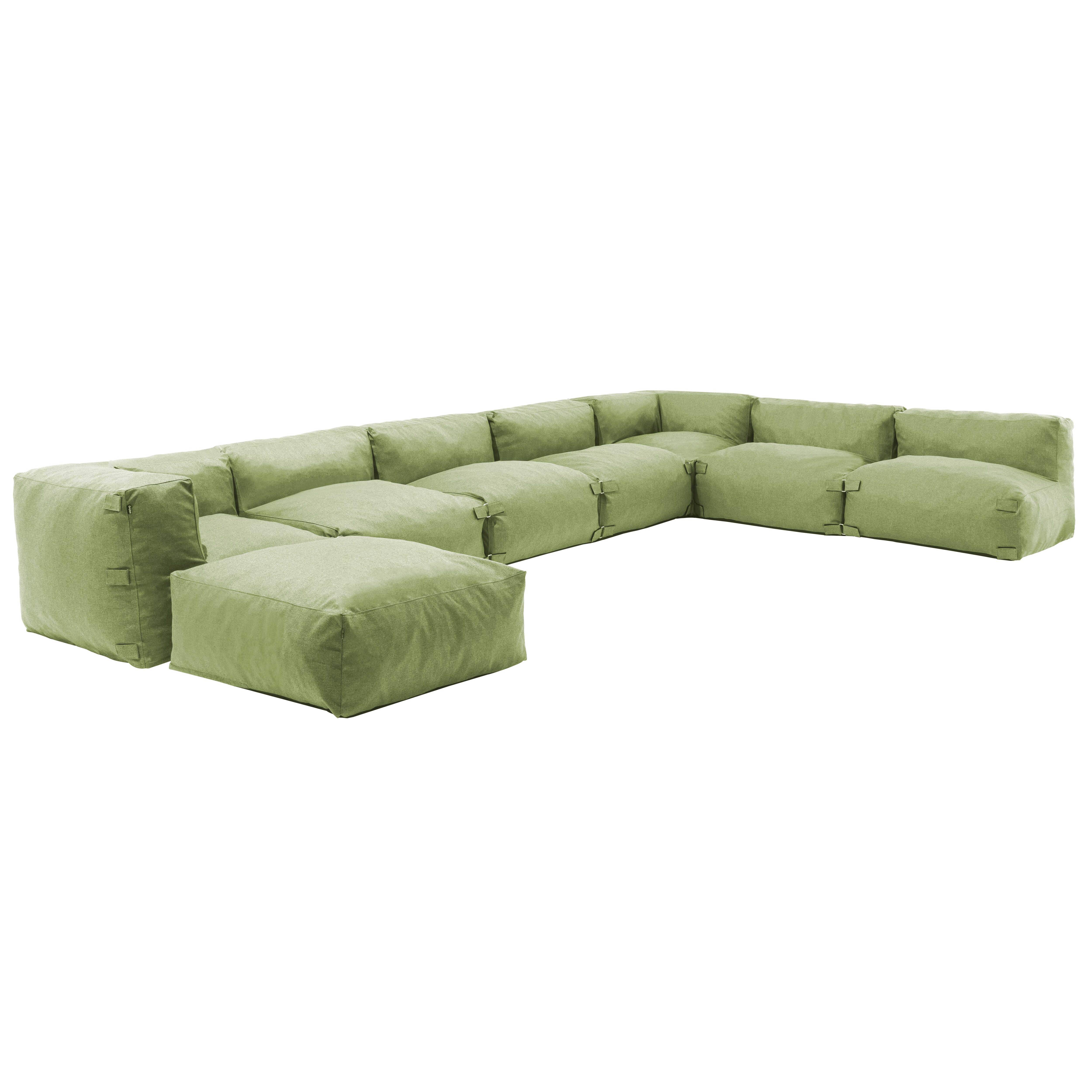 Oviala - Canapé d'angle de jardin modulable 8 places vert cactus Mixi - Oviala - Imagen 2