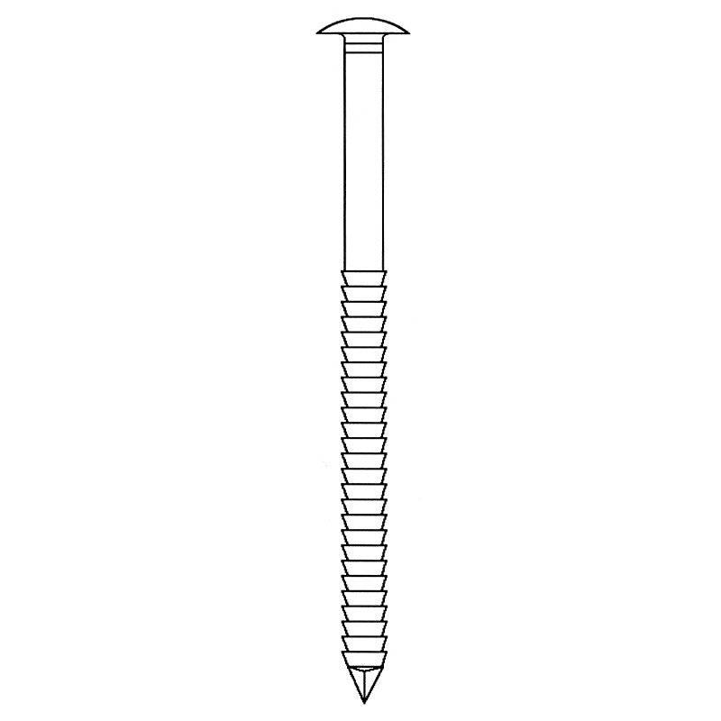 Norfix - Pointes bombée Inox A2 Annelée en vrac 1kg NORFIX - taille 50 mm x 2.5 - NORFIX - Imagen 2