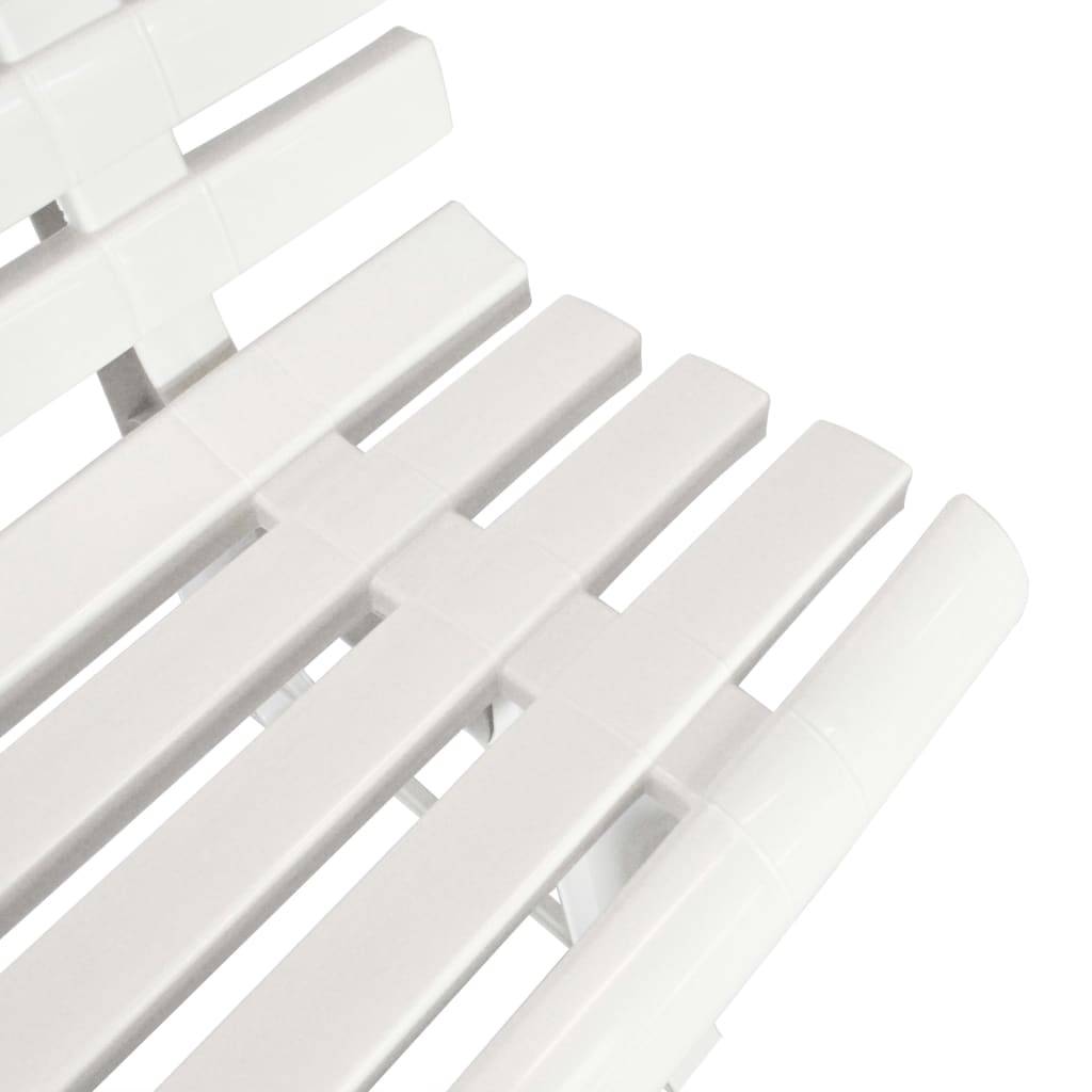 Maison Chic - Banc de jardin | Banquette De Jardin | Banc Extérieur 145,5 cm Plastique Blanc Maison Chic - Image 4