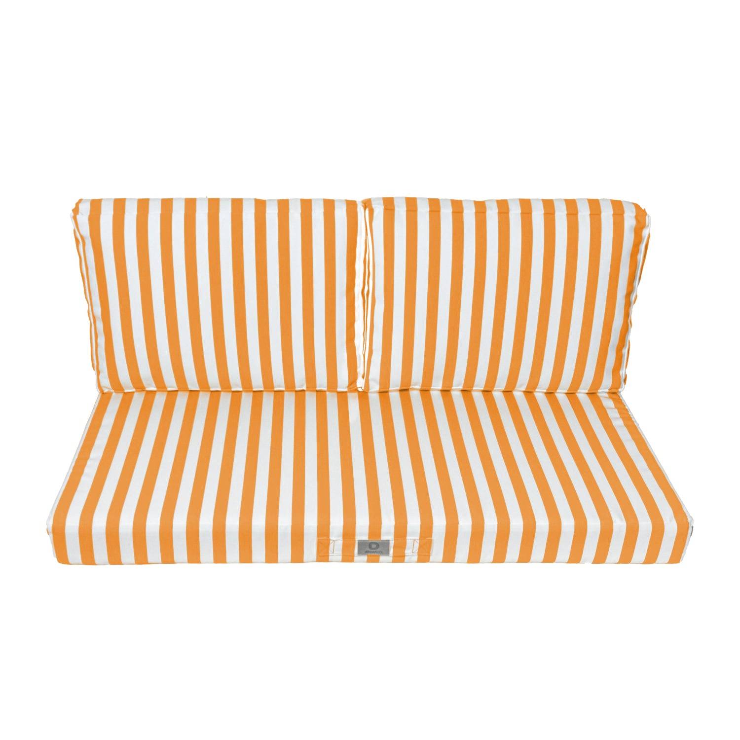 Coussins pour salon de jardin déhoussable 100x50cm Rayure jaunes - Déco arts - Image 3