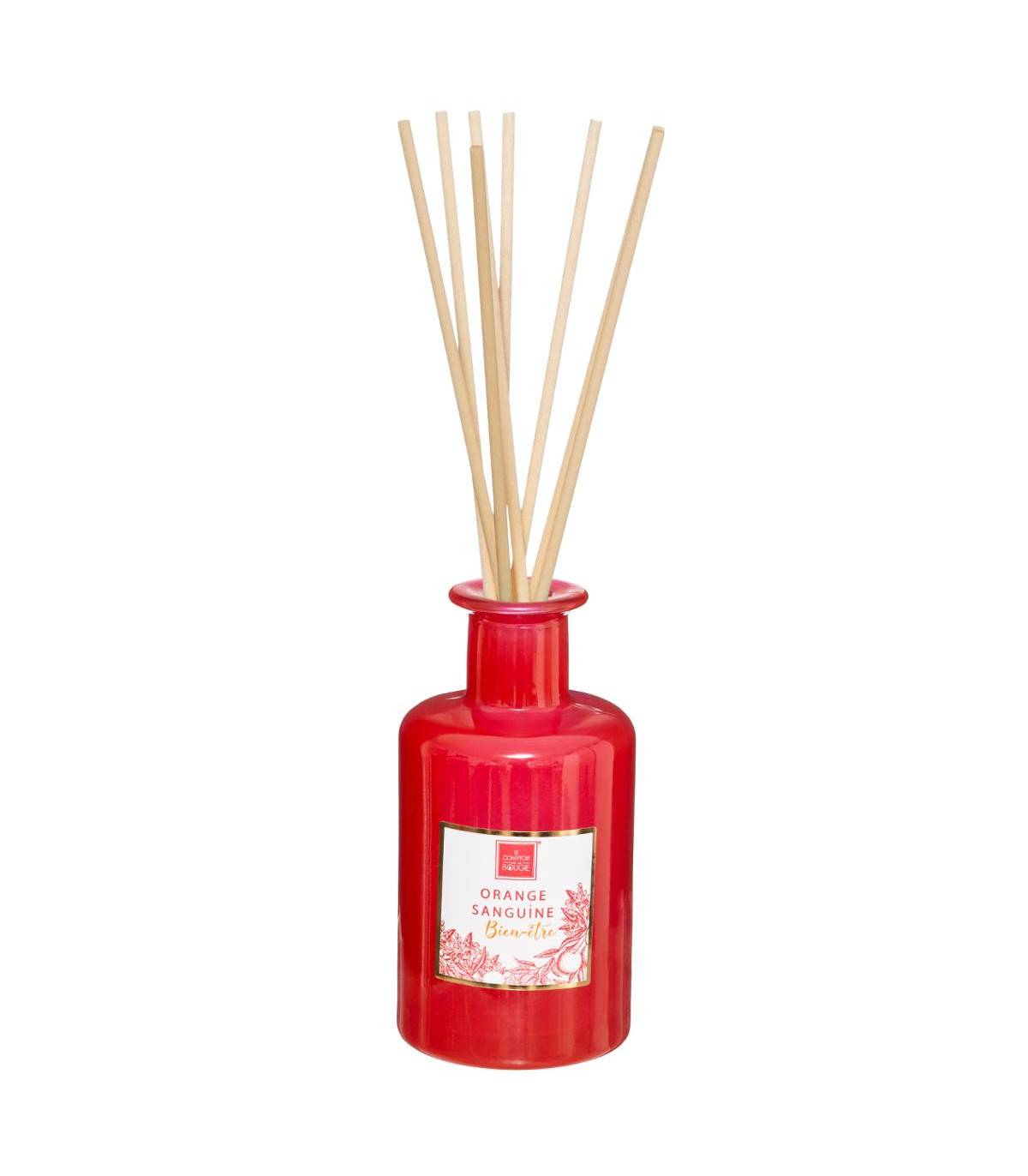 Diffuseur de parfum Orange sanguine 200 ml avec 8 Bâtonnets en rotin - Imagen 1