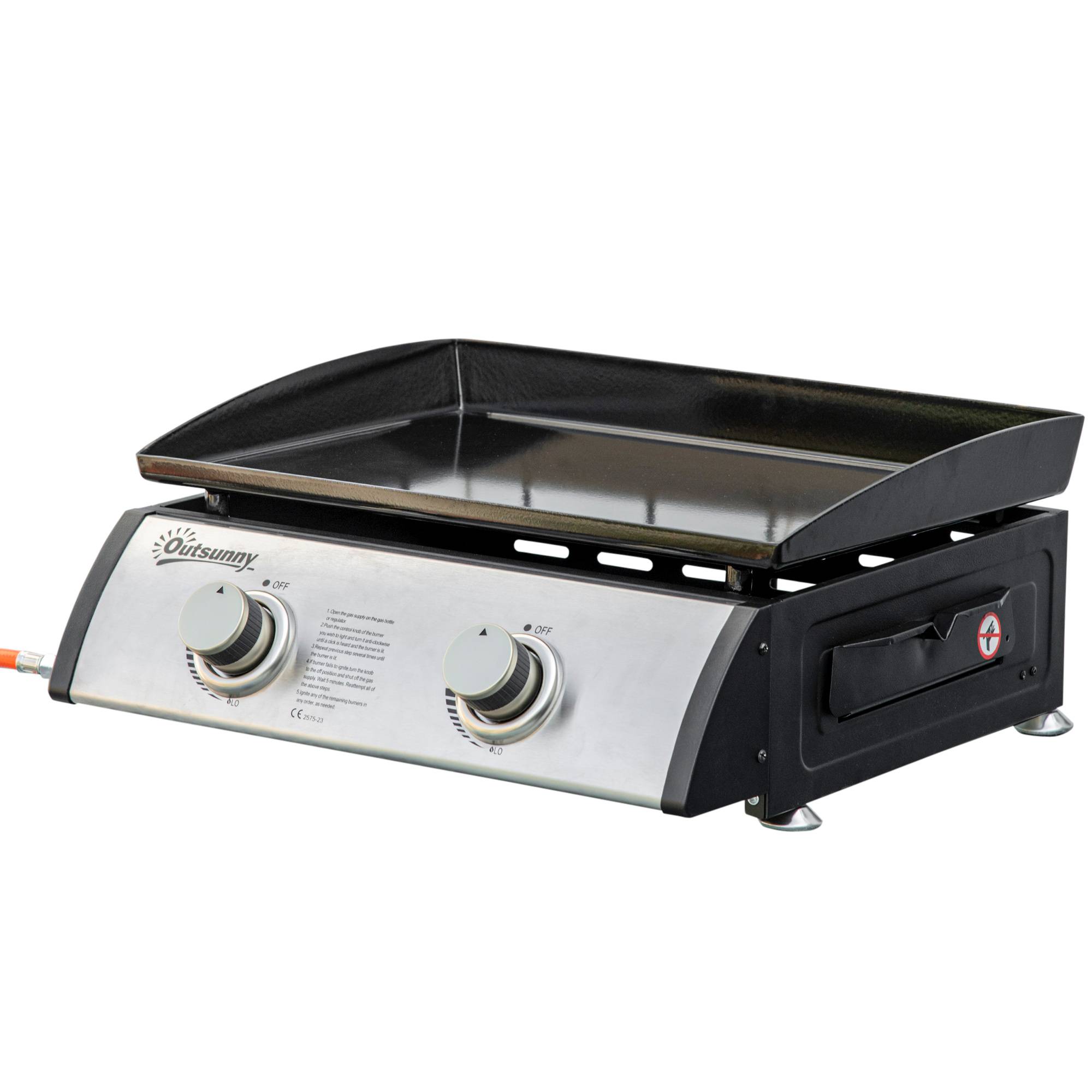 Plancha gaz inox argenté 48.5 x 48 x 21 cm - PANGIVO - Image 2
