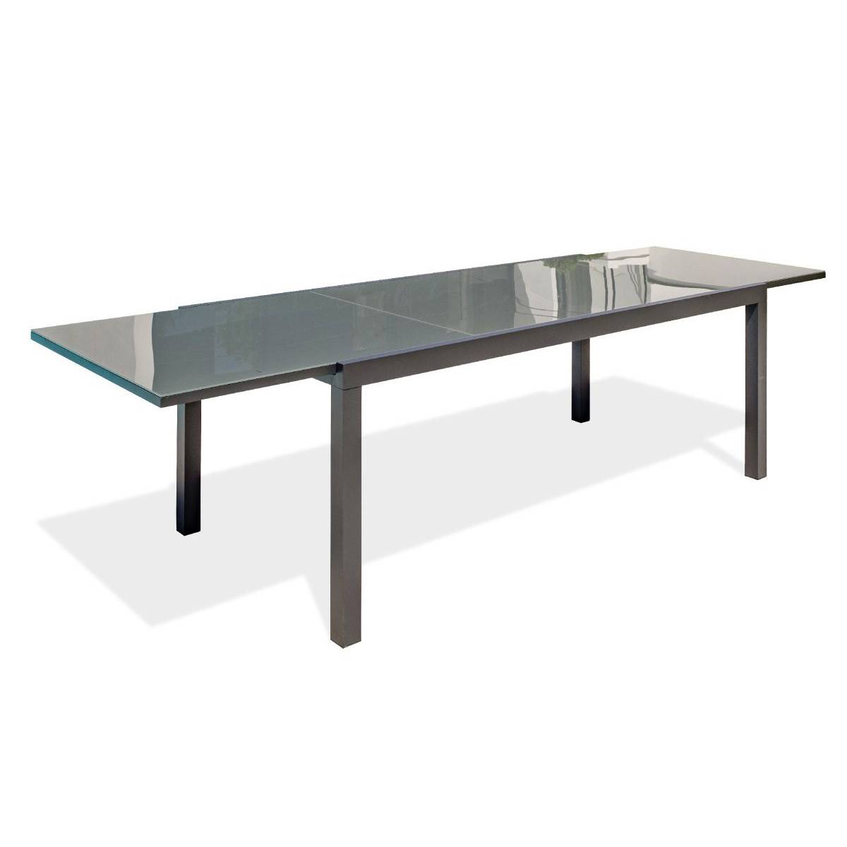 Dcb Garden - Table de Jardin Extensible "Tolede" 200-300cm Gris Anthracite - Imagen 1