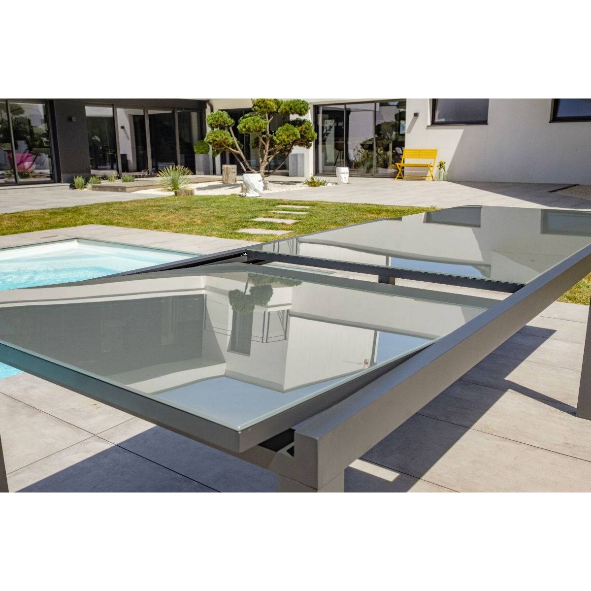 Dcb Garden - Table de Jardin Extensible "Tolede" 200-300cm Gris Anthracite - Imagen 2