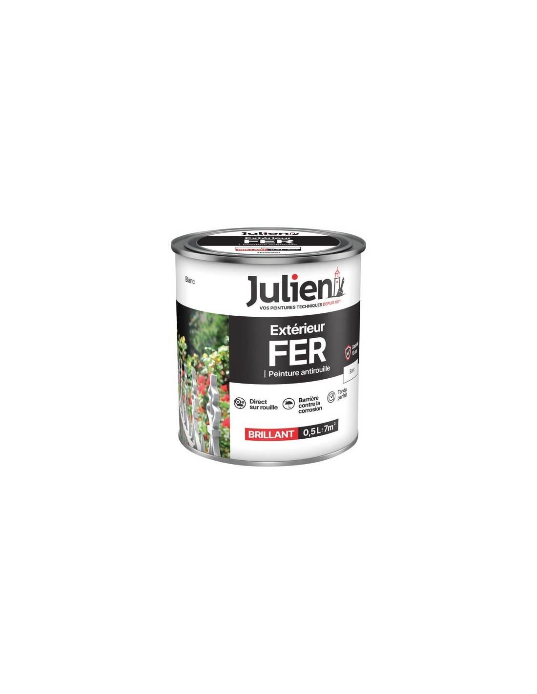 Julien - Peinture Anti-rouille Julien Blanc Protection Fer Durable Et Esthétique - Julien