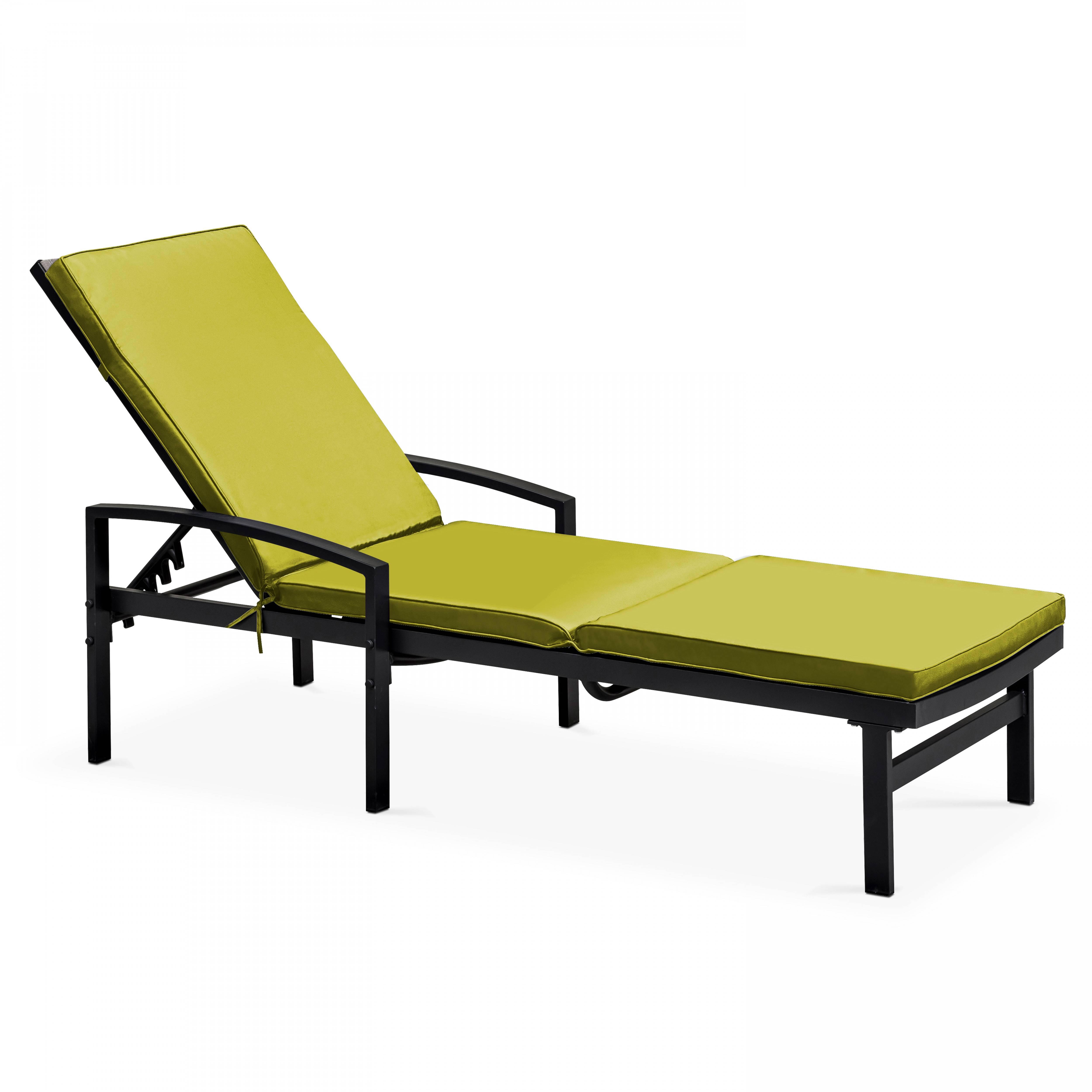 Oviala - Lot de 2 coussins bain de soleil polyester vert 186 x 53 x 5 cm Picchu - Oviala - Imagen 2