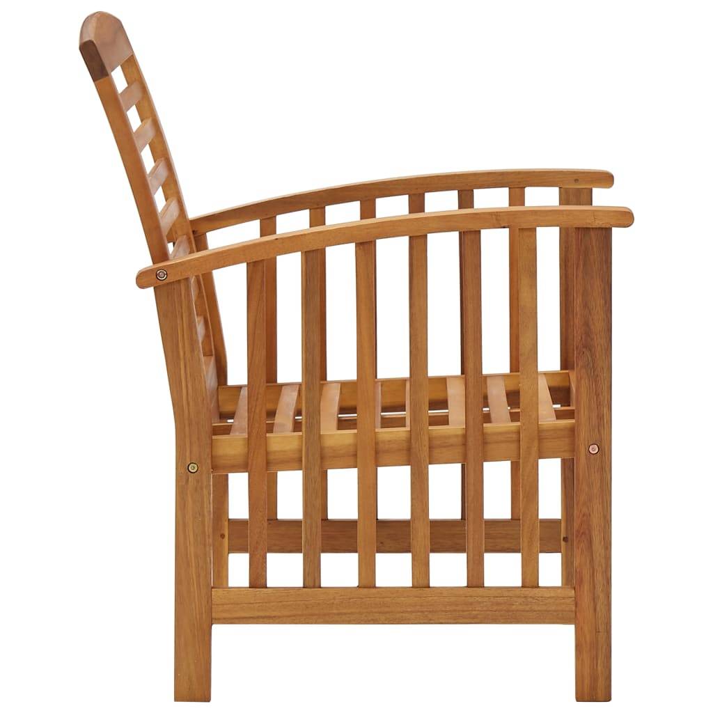 Helloshop26 - Salon de jardin meuble d'extérieur ensemble de mobilier 4 pièces bois d'acacia solide - Imagen 6