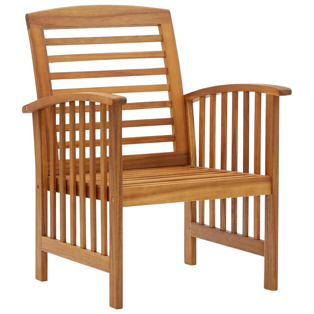 Helloshop26 - Salon de jardin meuble d'extérieur ensemble de mobilier 4 pièces bois d'acacia solide - Imagen 5