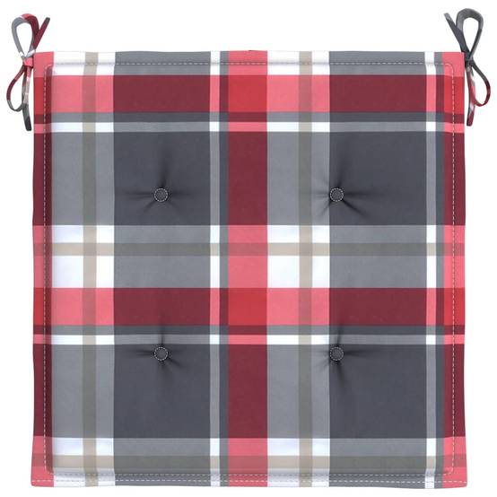 Lot de 6 Coussins de chaise de jardin carreaux rouges 50x50x3cm P143 - Image 5