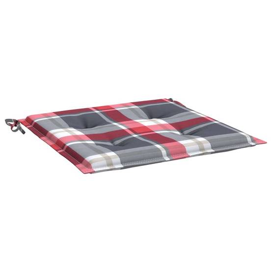 Lot de 6 Coussins de chaise de jardin carreaux rouges 50x50x3cm P143 - Image 6