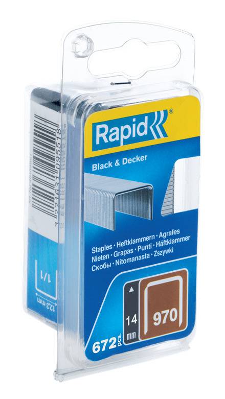 Agrafes en fil plat galvanisés n° 970/14 mm - 672 pièces - Blister - RAPID-ISABERG - 40109599 - Imagen 1