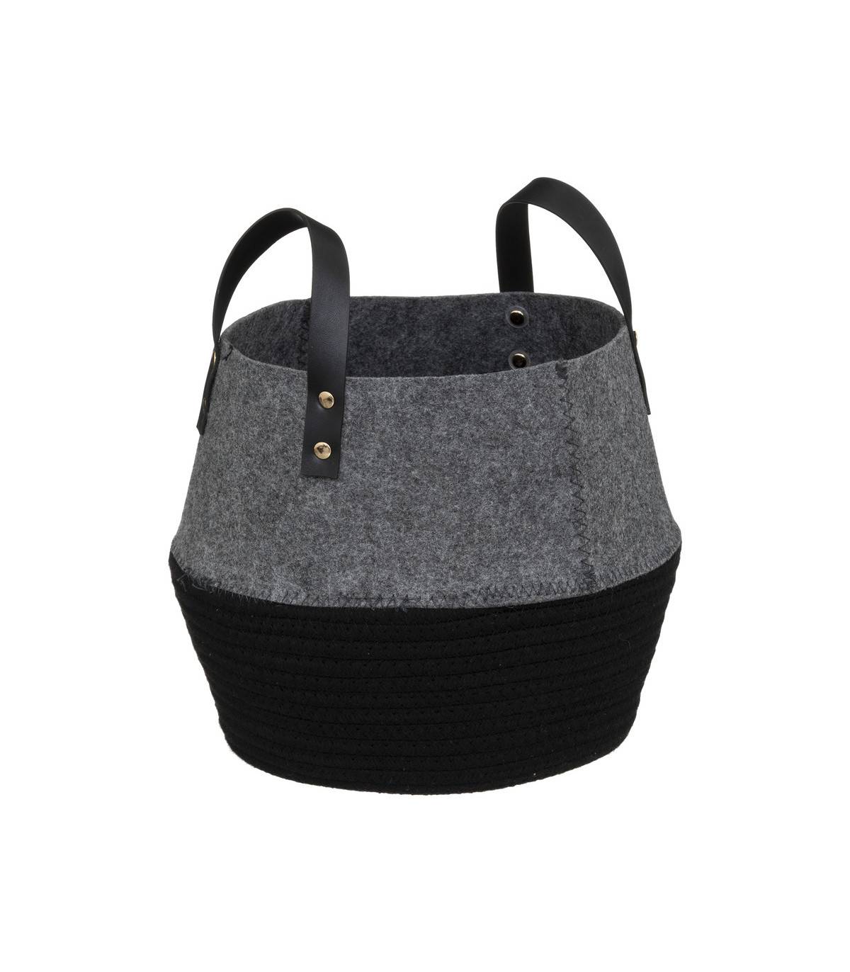 Lot de 3 Paniers de rangement en feutrine et coton - Image 4