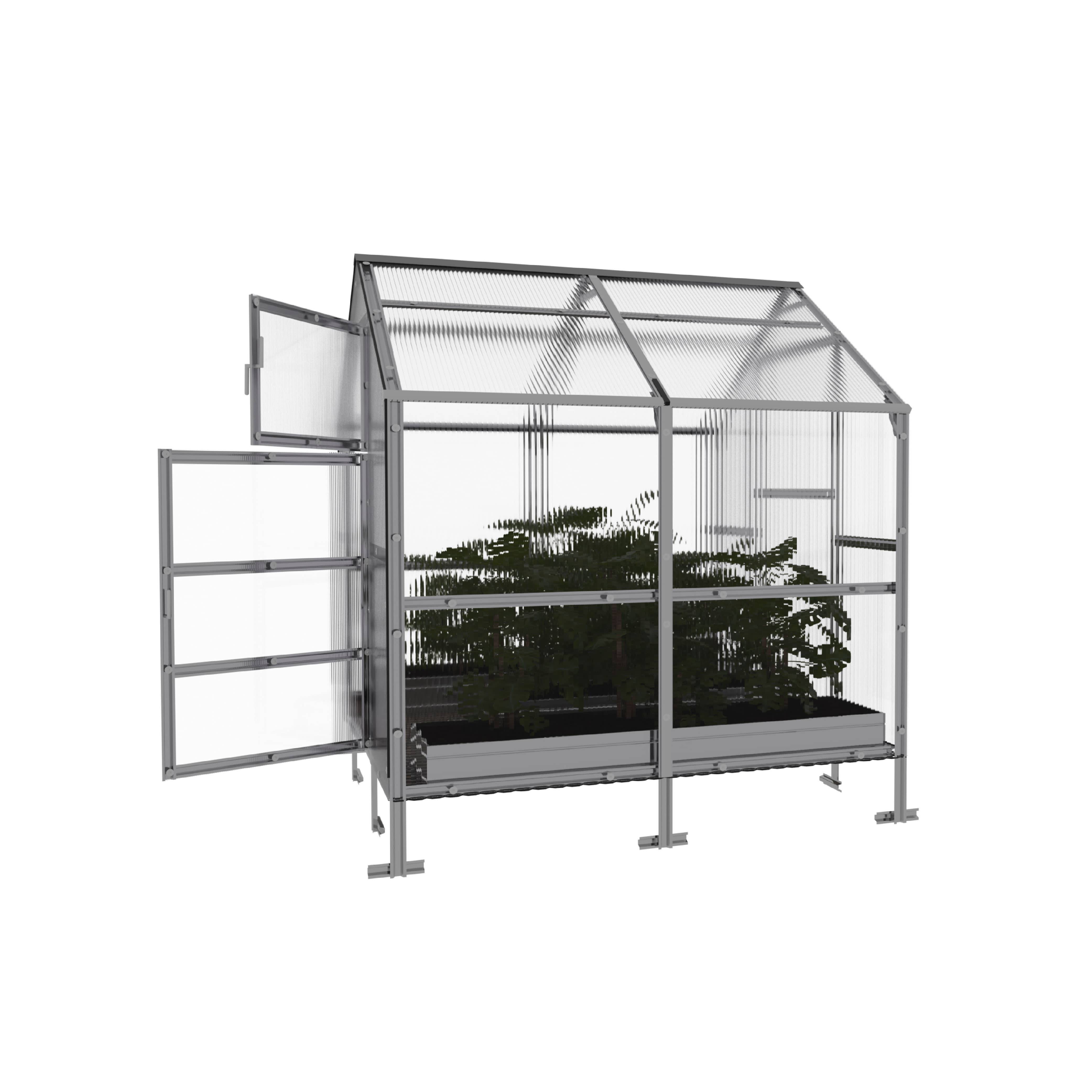 KLASIKA GREENHOUSES - Serre KLASIKA BERNARD 2,35 x 2 m (4,7 m²), 6 mm avec revêtement en polycarbonate - Image 5