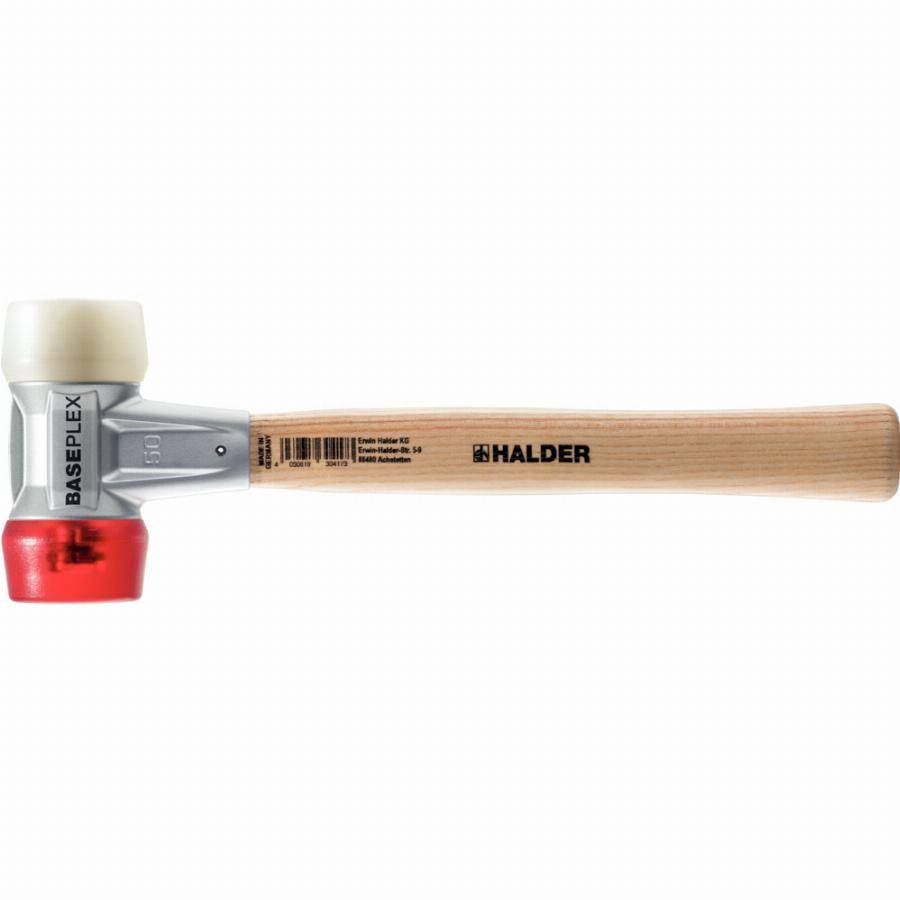 Maillet BASEPLEX, Nylon / acétate de cellulose avec boîtier en zinc moulé et manche en bois - D=25 mm - 3968.025