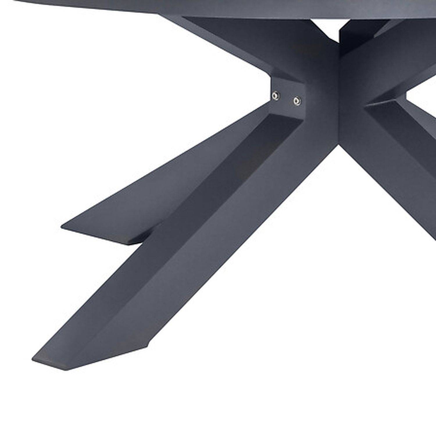 Hesperide - Table de jardin ronde "Oraclion" noir & graphite 12 places en aluminium Hespéride - Image 5