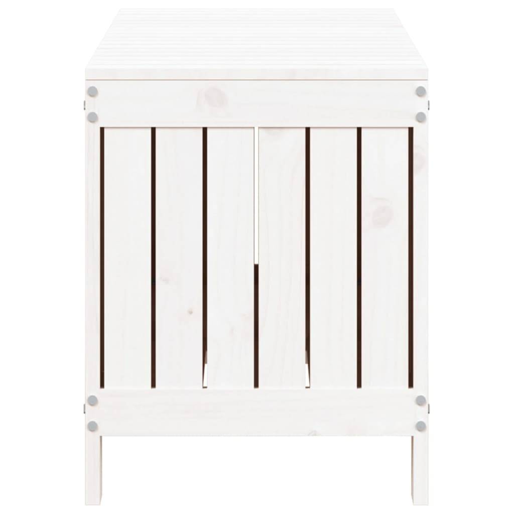 Coffre de jardin bois de pin blanc 108 x 42.5 x 54 cm - PANGIVO - Image 7