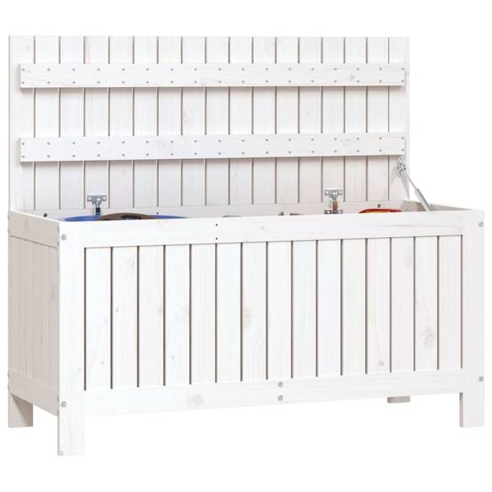 Coffre de jardin bois de pin blanc 108 x 42.5 x 54 cm - PANGIVO - Image 4