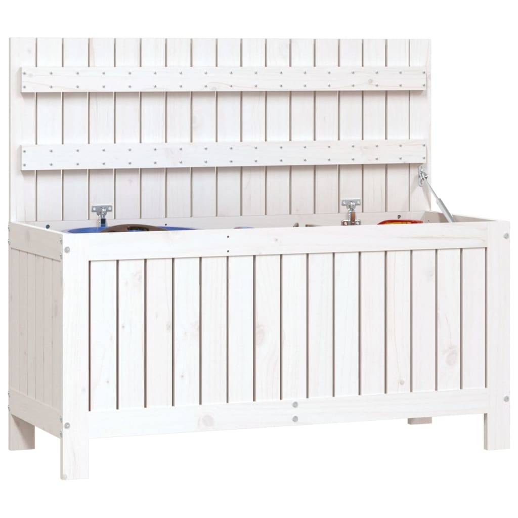 Coffre de jardin bois de pin blanc 108 x 42.5 x 54 cm - PANGIVO - Image 4