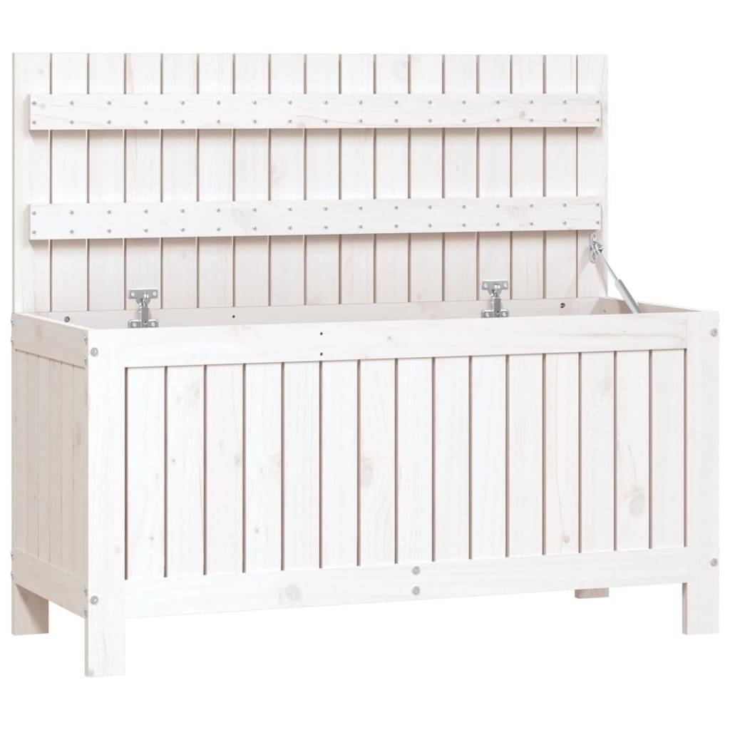 Coffre de jardin bois de pin blanc 108 x 42.5 x 54 cm - PANGIVO - Image 2