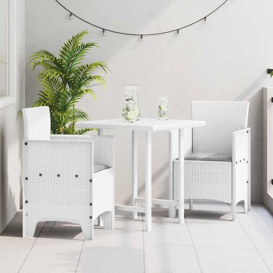 Chaise de jardin polypropylènes blanc 53 x 49 x 85 cm, Poids :13kg - PANGIVO - Image 1