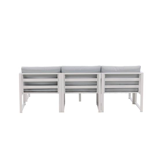 Salon de Jardin Modulable "Salvador" 200cm Blanc & Gris - Image 10