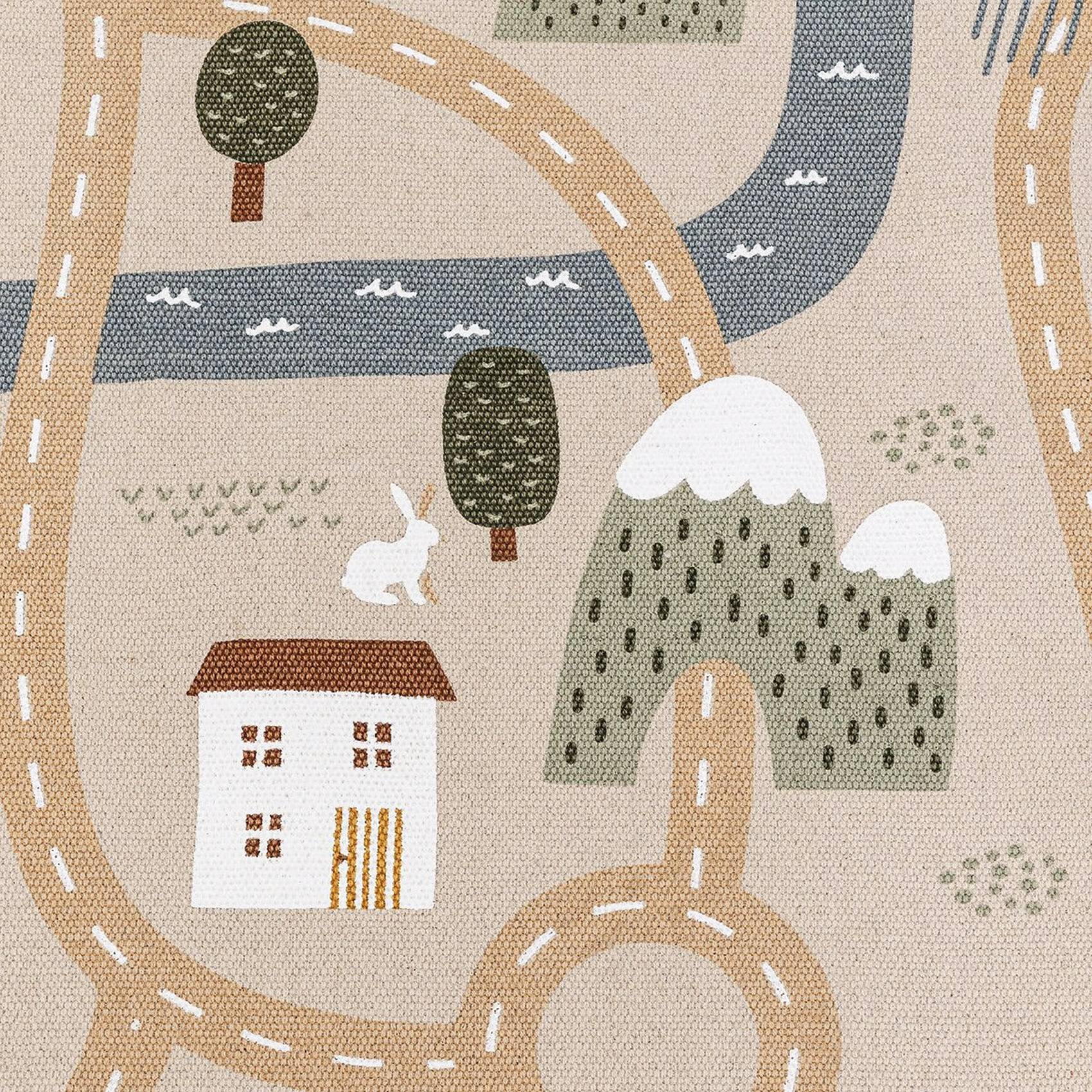 Tapis de jeux route enfant - ATMOSPHERA - Coton - Beige - Image 2