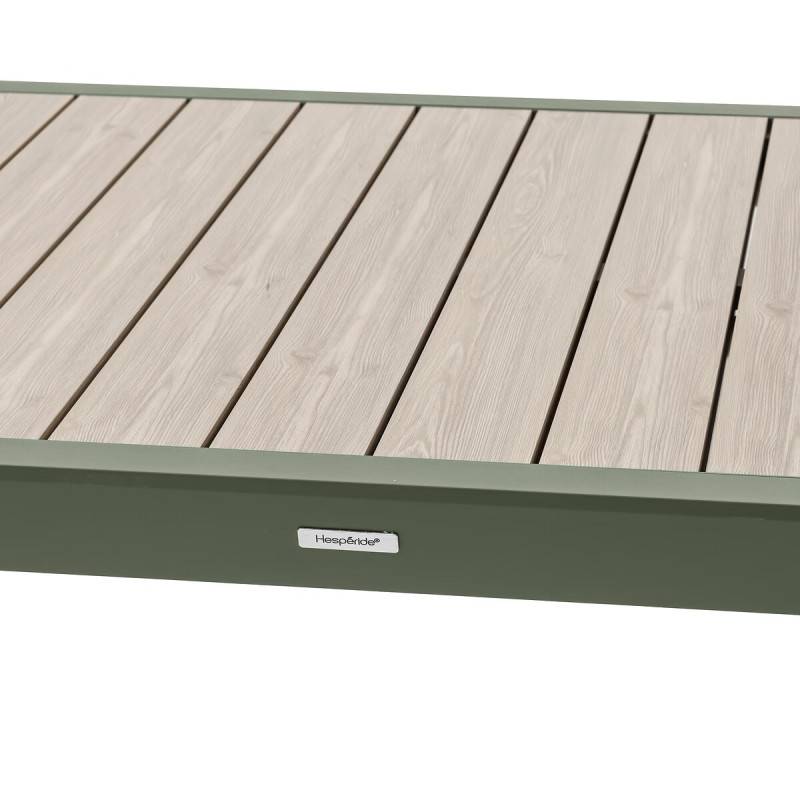 Hesperide - Table de jardin extensible coulissante "Évasion" effet bois lin & vert laurier 10 places lates en aluminium - Hespéride - Image 10