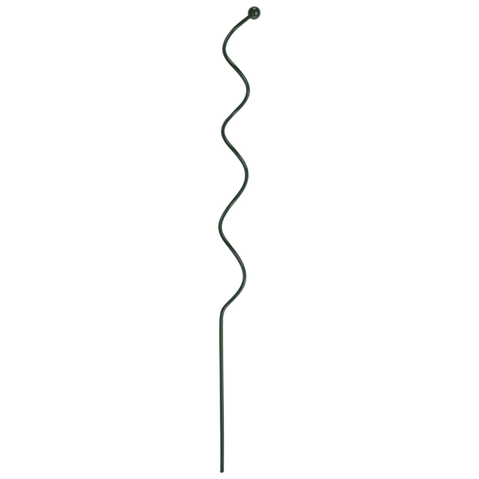 Peacock - Tutor espiral para macetas, acero galvanizado verde, 55 cm - PEACOCK