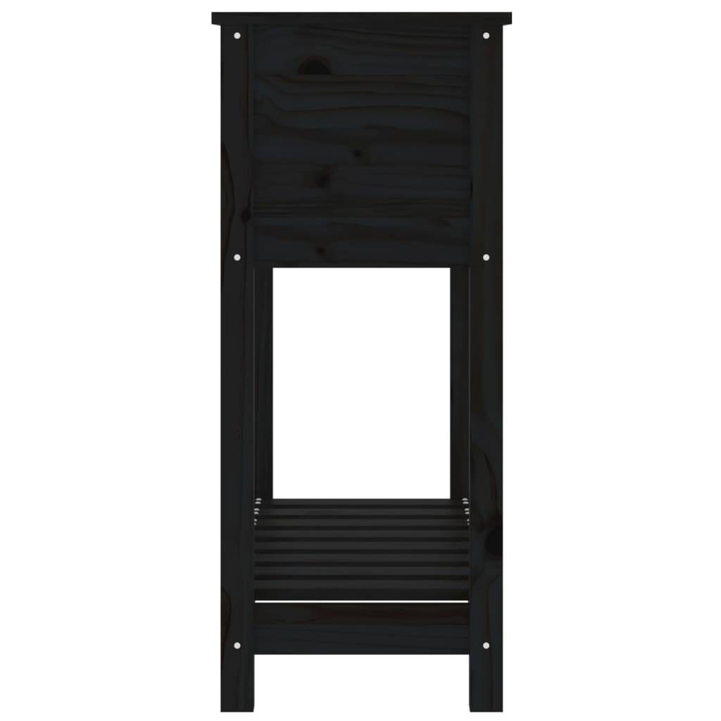 ComfortXL - Carré potager sur pieds bois avec étagère pour jardin terrasse Noir 82,5cm – ComfortXL Outdoor Living - Image 6