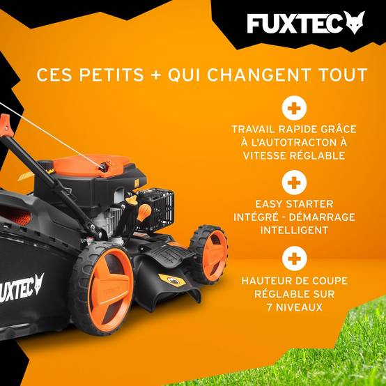 FUXTEC - Tondeuse thermique autotractée 6CV, 51cm, 60L, vitesse réglable – FX-RM5196PRO – Fuxtec - Image 3