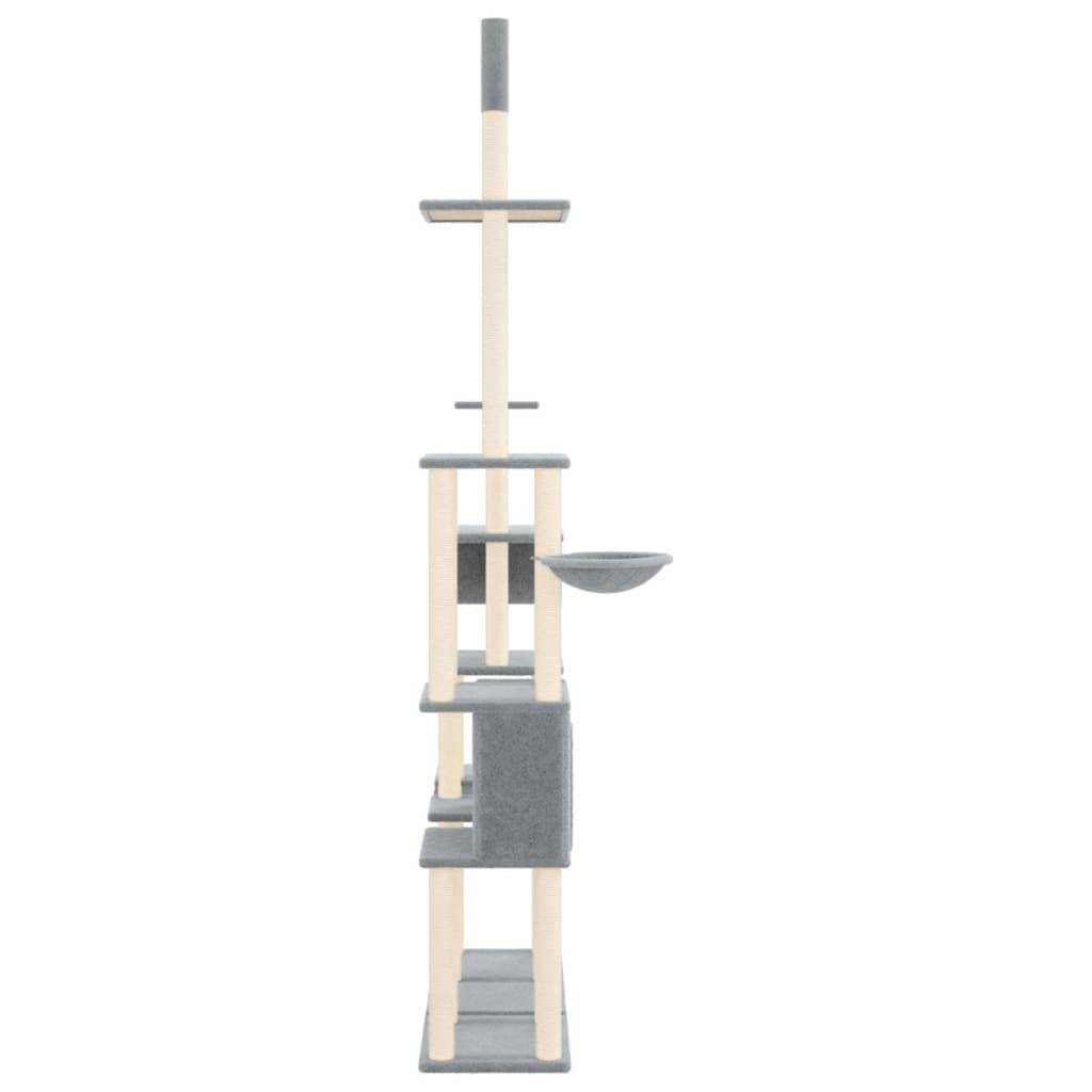 Vidaxl - Arbre à chat avec griffoirs en sisal Gris clair 279 cm vidaXL 171616 - Imagen 5