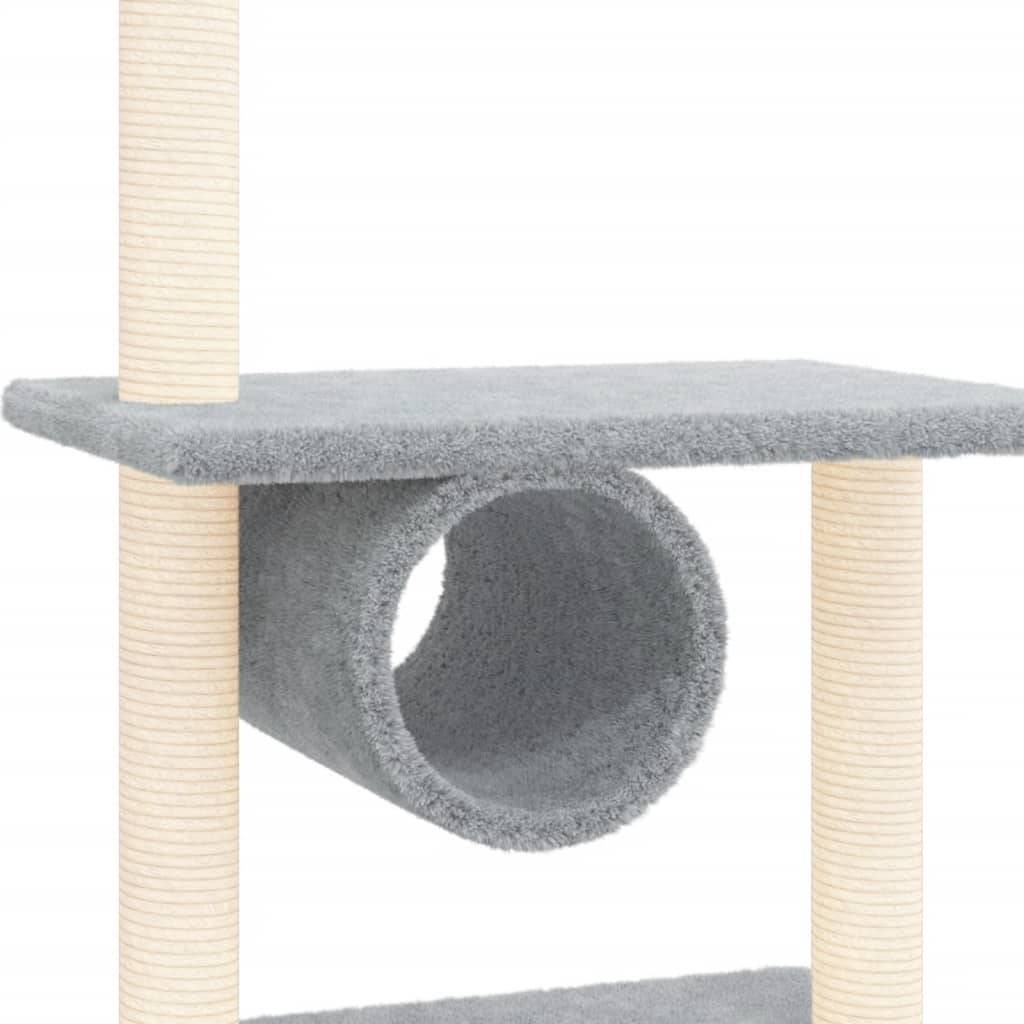Vidaxl - Arbre à chat avec griffoirs en sisal Gris clair 279 cm vidaXL 171616 - Imagen 4