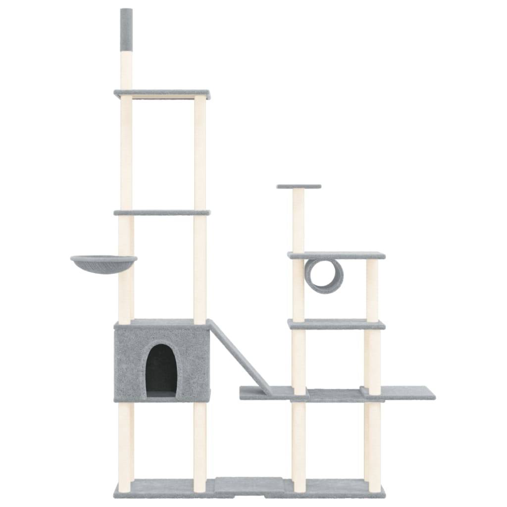 Vidaxl - Arbre à chat avec griffoirs en sisal Gris clair 279 cm vidaXL 171616 - Imagen 7