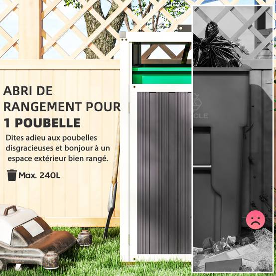 PANGIVO - Abri de jardin acier galvanisé gris foncé 73 x 81 x 122 cm - PANGIVO - Image 6
