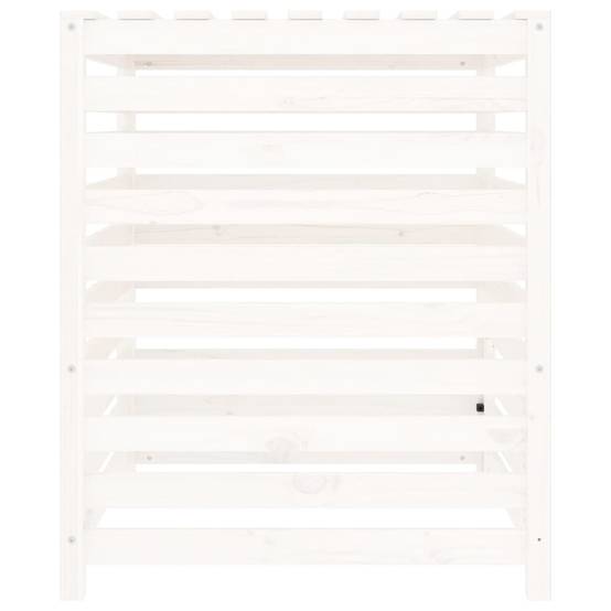 Grand composteur de jardin bois de pin massif 680L pour recyclage déchets Blanc – ComfortXL Outdoor Living - Image 7
