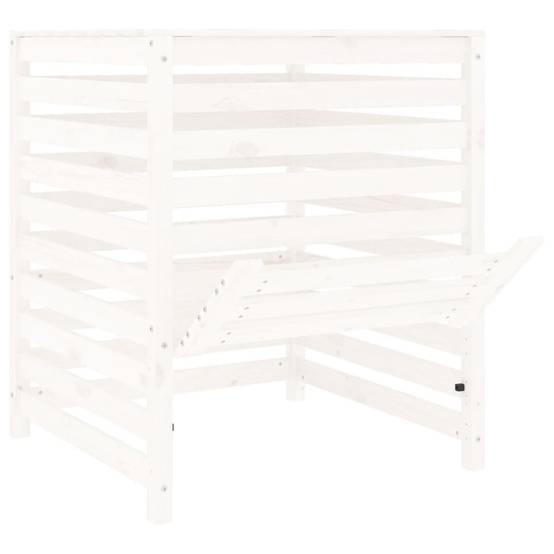 Grand composteur de jardin bois de pin massif 680L pour recyclage déchets Blanc – ComfortXL Outdoor Living - Image 6
