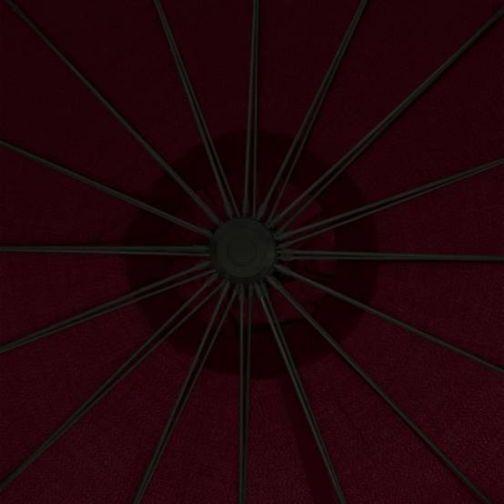 Helloshop26 - Parasol suspendu 3 m mât en aluminium bordeaux - Image 7
