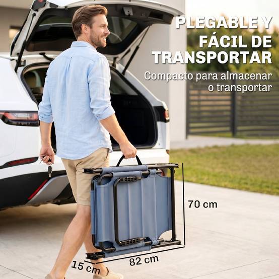 Transat de jardin avec auvent réglable, dossier inclinable sur 4 positions, appui-tête pour terrasse, 70 x 200 x 45 cm, gris - Image 7