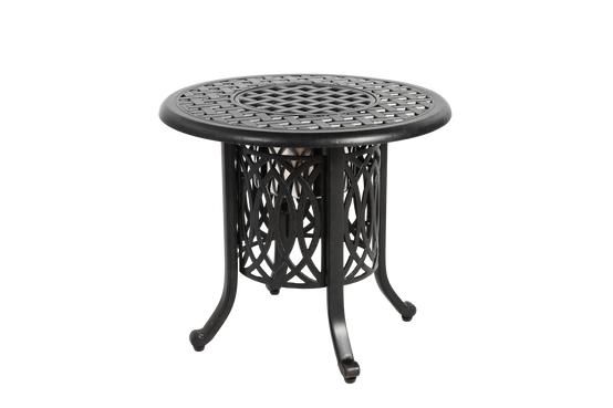 Table d'appoint aluminium extérieur avec compartiment à glaçons, pieds ajustables, petit salon de jardin - Image 3
