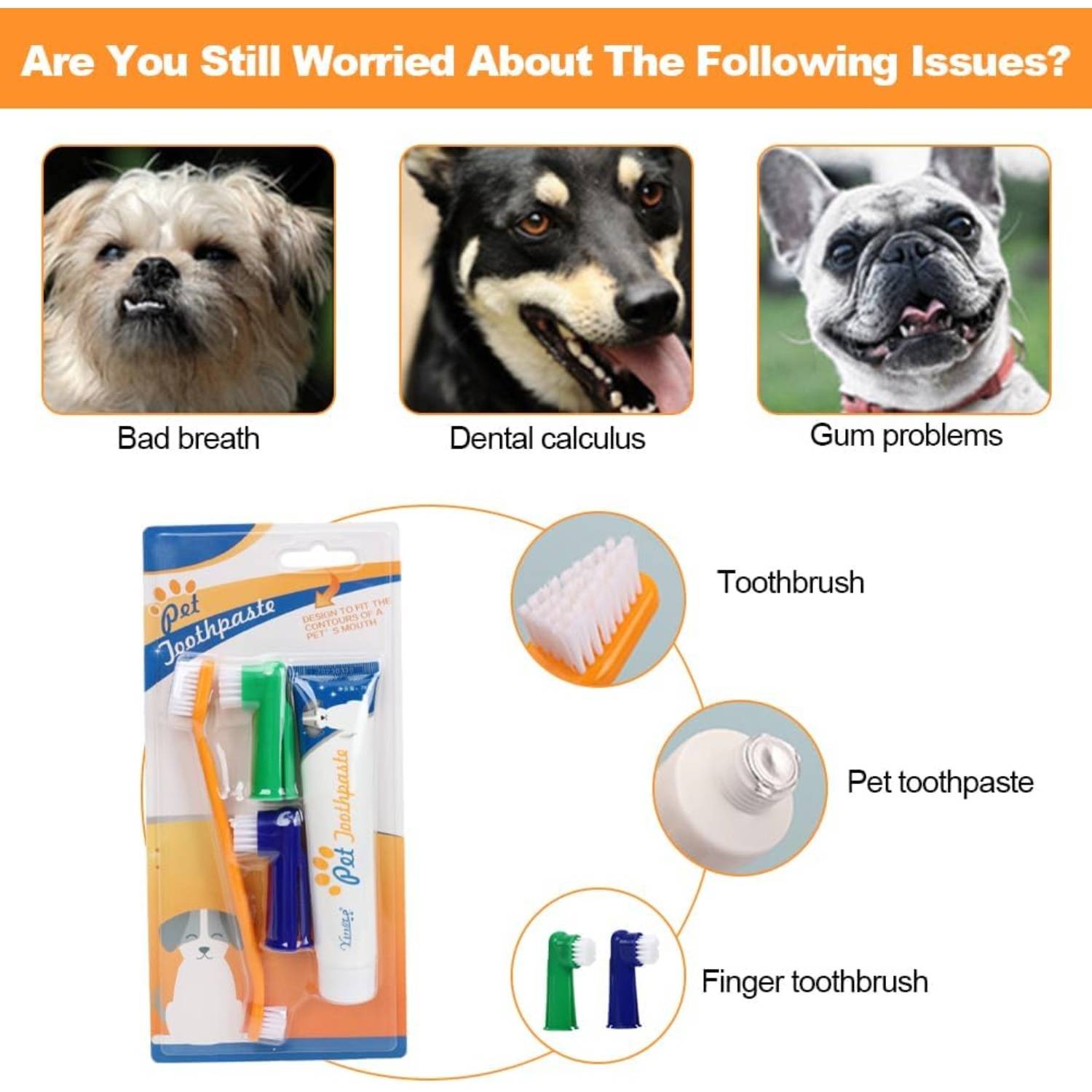 Kit Hygiène Dentaire Anti-Tartre pour Chien DtopbuyAge - Image 2