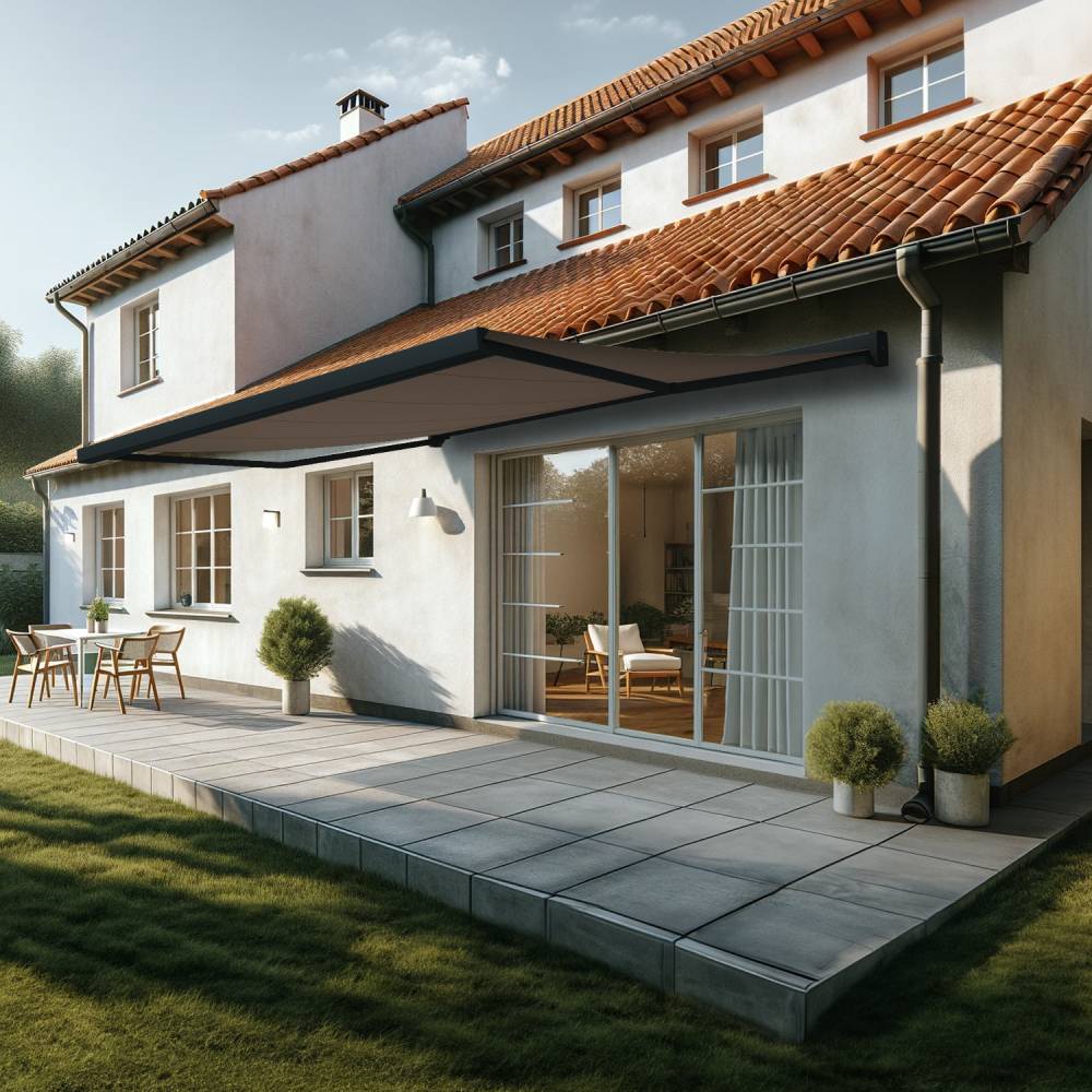 Intersun - Store banne coffre SOA 5,00x3,50 M (Motorisé Secours à Télécommande - Gris Anthracite - Taupe) - INTERSUN - Imagen 2