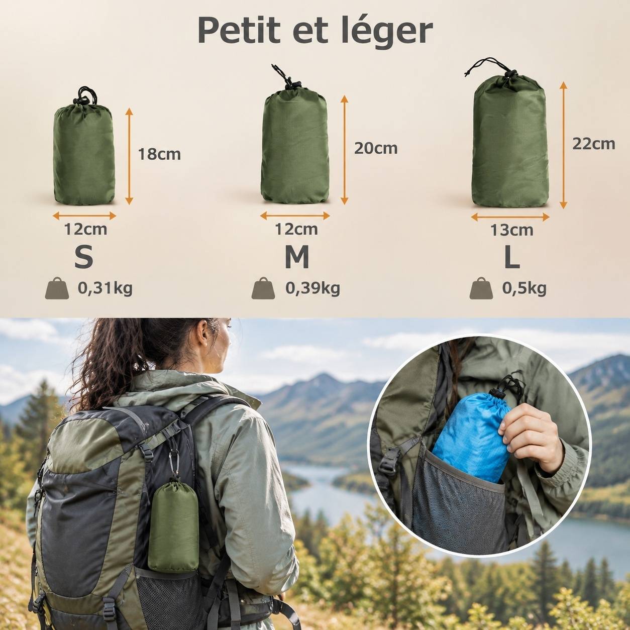 Tapis de Sol Imperméable Pliable Léger pour Camping Randonnée Extérieur - Image 5