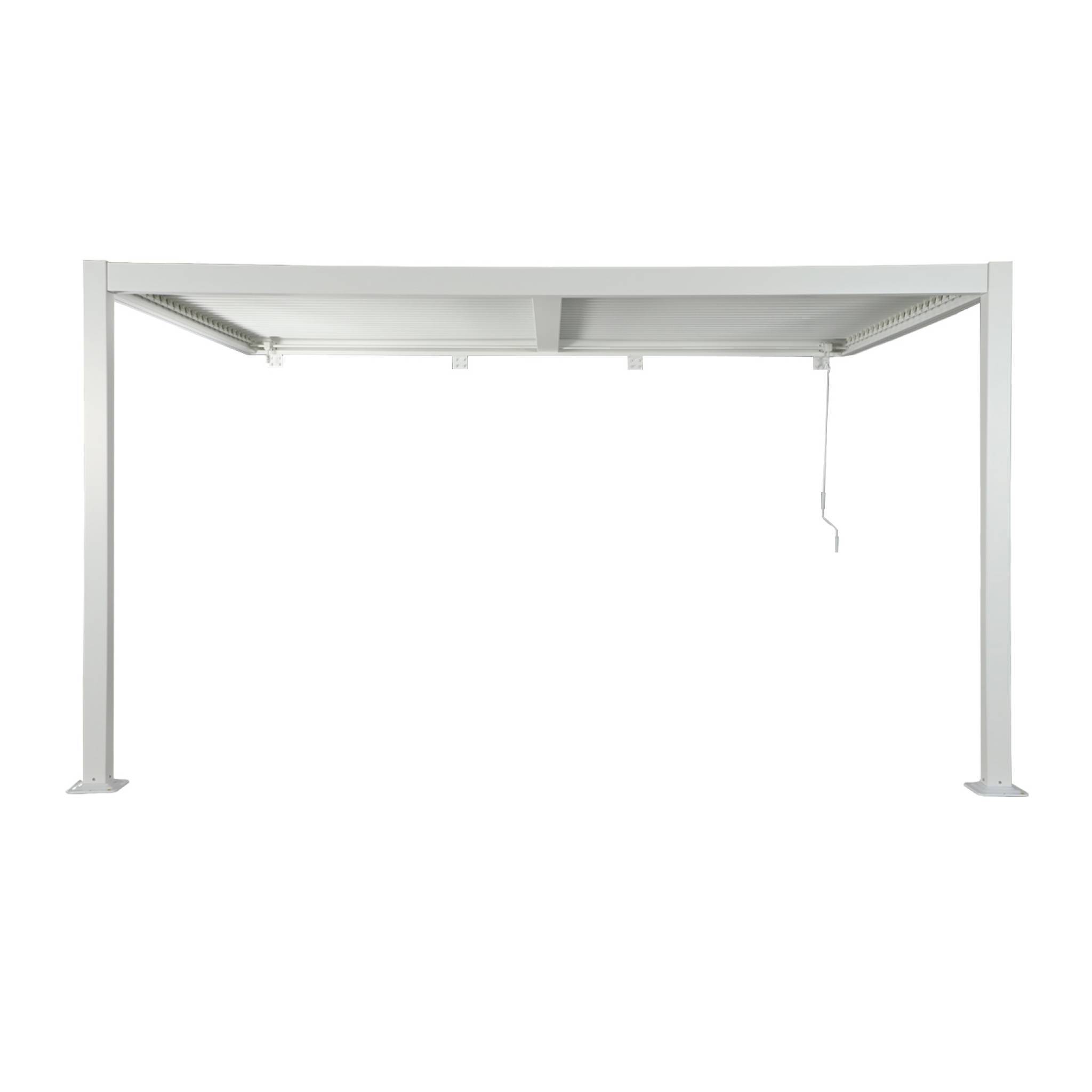 sweeek - Pergola bioclimatique aluminium adossée lames orientables 4x3m blanc Palace | sweeek - Image 3