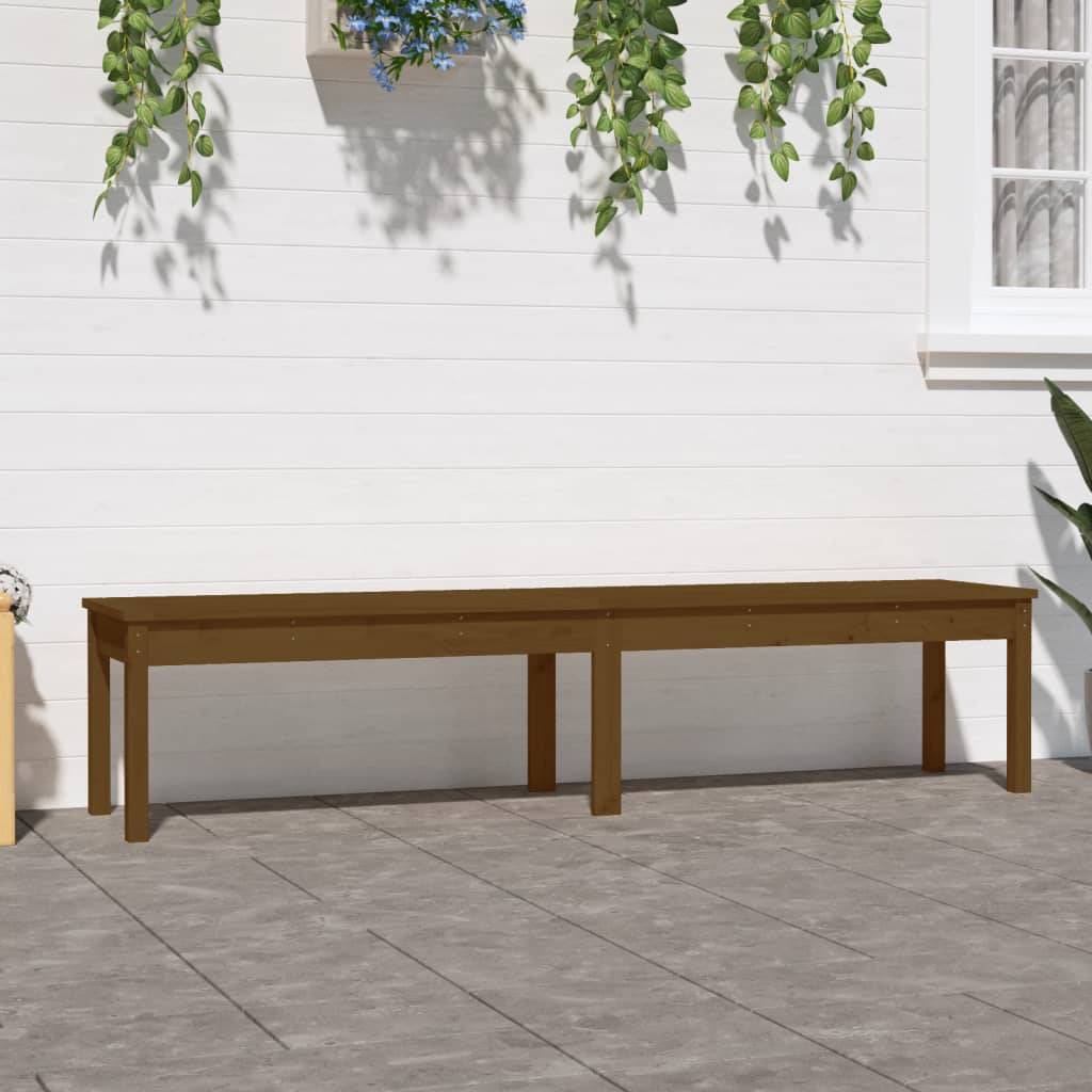 Maison Chic - Banc de jardin - Banc d'extérieur - Banquette à 2 places marron miel 203,5x44x45cm bois de pin - Imagen 2